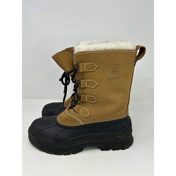 Kamik Alborg Men\'s Snow Boots Brown Waterproof Insulated Lace Up Winter Size 10 main image 6